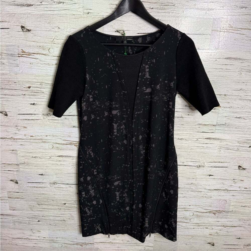 Elie Tahari Shift Dress Size xs gray black